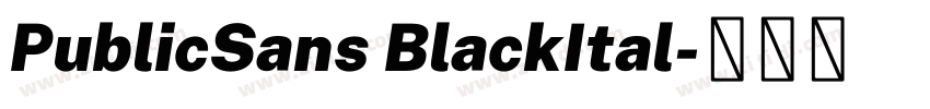 PublicSans BlackItal字体转换